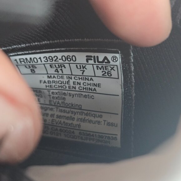 Fila Men's Running Slip On Gray Athletic Sneakers - Memory Skyway Size 8 - Picture 4 of 9